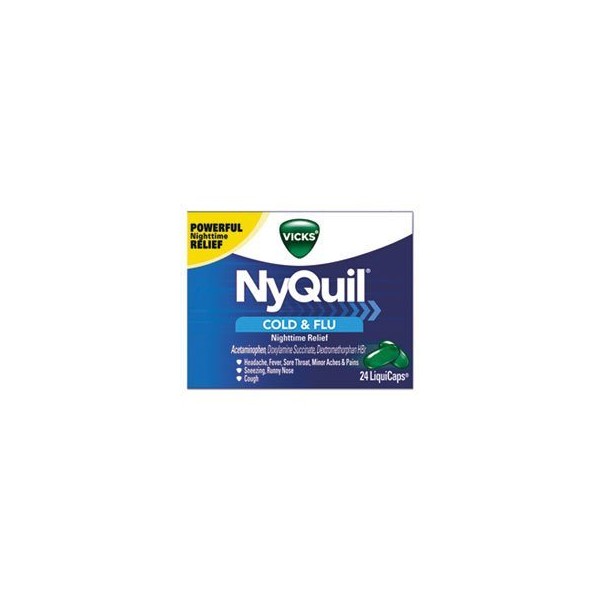 Vicks NyQuil Cold & Flu Nighttime Relief 24 LiquidCaps