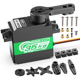 COOWOO 35kg High Torque Coreless Motor Servo Metal Gear Digital and Stainless Steel Gear Servo Arduino Servo for Robotic DIY,RC Car (Control Angle 10°)