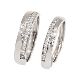 Devalier SV925 Pair Set, Ring, Popular, Couples, March Birthday Gift, Anniversary Gift, Elegant, Stylish, White Day Return, Simple, One Size, Women's Delight, Silver, Sterling Silver