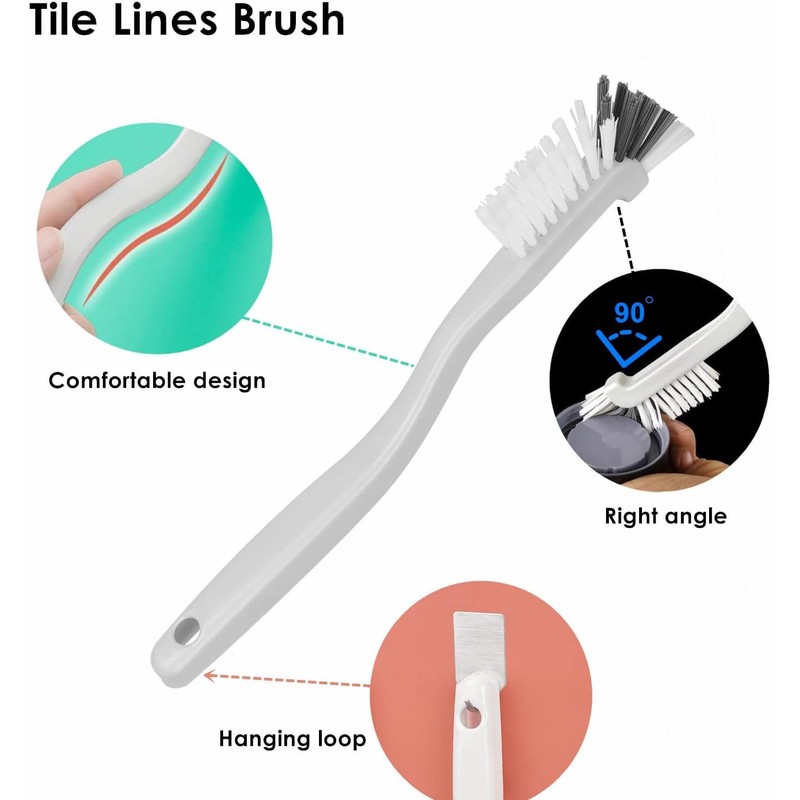 JIANYI Kitchen Scrub Brush, Angle Cleaning Brush, Right Angle Scrub