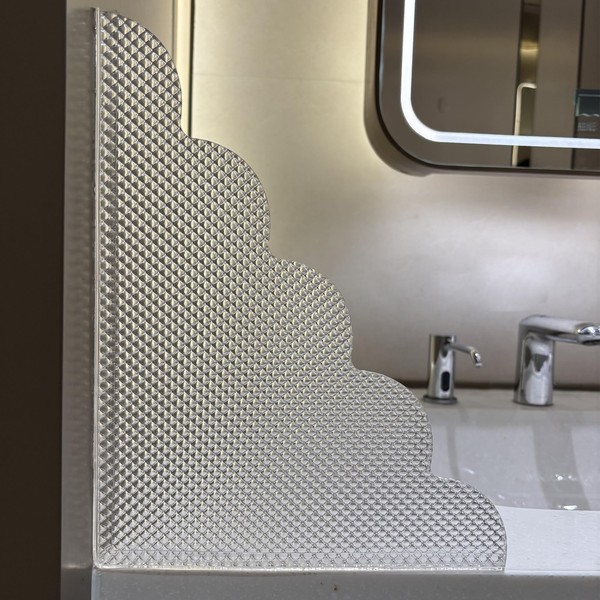 MIOIO 2PCS Shower Splash Guard for Bathtub Corner, 9.1 x