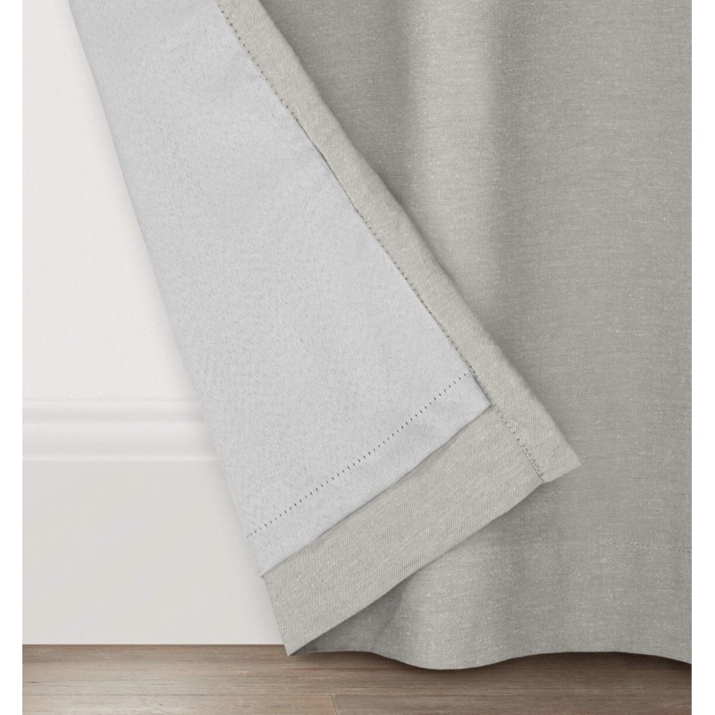 Fieldcrest Devin Solid Cotton Chambray Energy Saving 100% Blackout 1