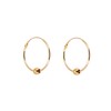 9ct Yellow Gold Hoop Earrings with 3mm Bead