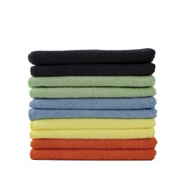 Premium Microfibre Cleaning Cloths Set of 10 Microfibre Cloth Extra Absorbent Cleaning Cloth Heavy Quality 300 g/m² Microfibre All-Purpose Cloths for Barista, Car, Household, 40 x 40 cm Mix Colourful