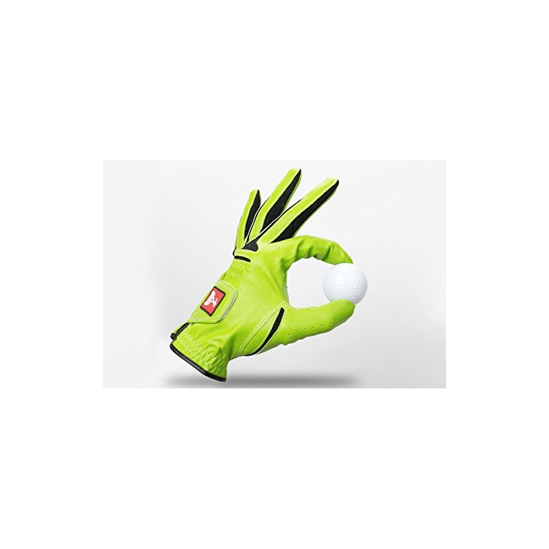 HOLZundEISEN Crossgolf gloves, original crossgolf equipment, left-handed (neon green, S)