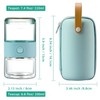 ZENS Modern Small Travel Glass Tea Infuser Teapot, 3-in-1 Smart