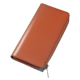 Men's Long Wallet, Tochigi Leather, Genuine Leather, 7.1 inches (18 cm), Short Long Wallet, L Shape, YKK Zipper, Made by First-class Wallets Craftsmen, For Gentlemen, Father's Day, Wallet, Coin Purse,