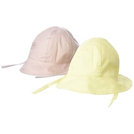 NAME IT Baby Girls' Peaked Cap, Double Cream/Detail:1x Double Cream/1x Rose Smoke