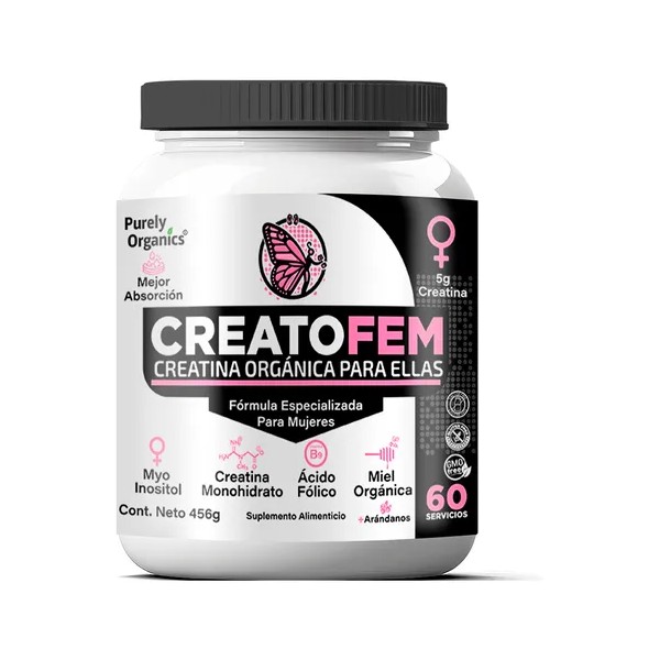 Creatina para Mujer CreatoFem | 60 Servicios | Sabor Arándano-Miel