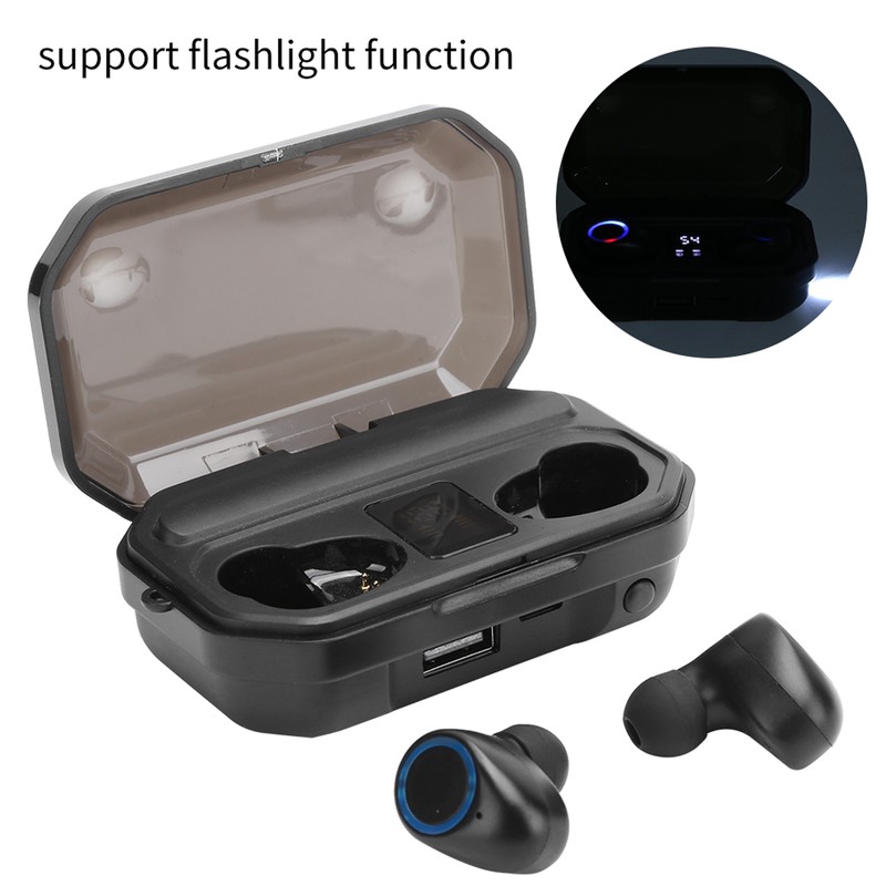 M12 InEar Bluetooth 5.0 Earphone Digital Display True Wireless Headphone