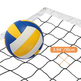 Professional Volleyball Net Outdoor, Heavy Duty Volleyball Net Steel Cable, 32FT x 3FT Replacement Volleyball Practice Net for Pool, Beach, Schoolyard, Indoor, Outdoor (No Poles)