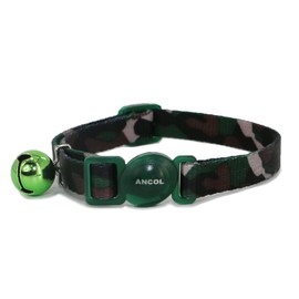 Ancol Camouflage Cat Collar with safety buckle Green