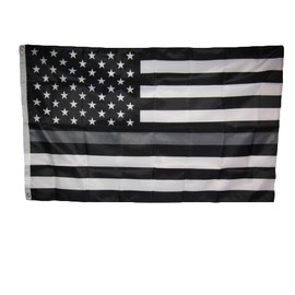 3X5 Usa Thin Gray Line American Correction Officer Law Enforcement Flag Grey