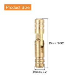 sourcing map 18Pcs Invisible Brass Barrel Hinge, 25x5mm Concealed Hinges, Folding Support Cylindrical Hidden Barrel Hinge for DIY Keepsake Box Cabinet Door Barrel Hinges