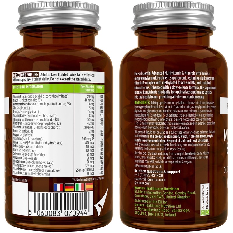 Advanced Methylated Multivitamin & Minerals for Women with Gentle Iron,