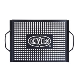 Kingsford Heavy Duty Non-Stick Grill Topper | Non-Stick, Rust Resistant Grill Pan with Handles | Easy to Use BBQ Grill Accessories Made from Durable Carbon Steel | Kingsford Grill Accessories