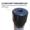 Newhouse Lighting MPOST17 2.5-Inch Outdoor Mounting Post with Cap and