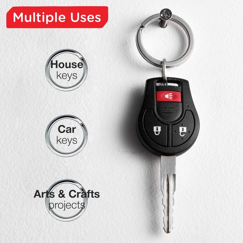 Metal Key Rings Large Flat Split in Bulk Heavy Duty