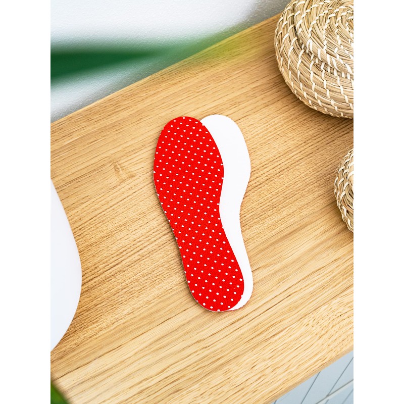 Bama 201750-999-44"Thermo Thin Fit Insole, White/Red, Size 44