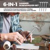 Hicarer 4 Pcs 6 in 1 Hammer Screwdriver Set with