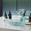 Cascade 16.5" Glass Vessel Sink with Faucet in Clear