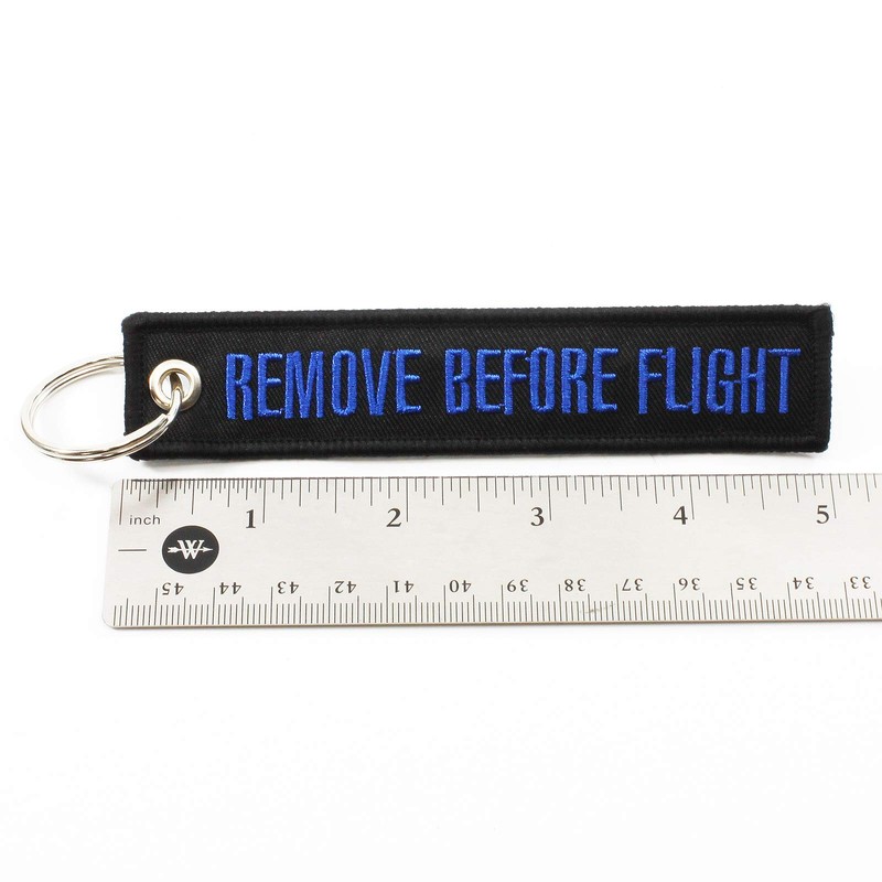 Rotary13B1 Remove Before Flight - Keychain - Black/Blue