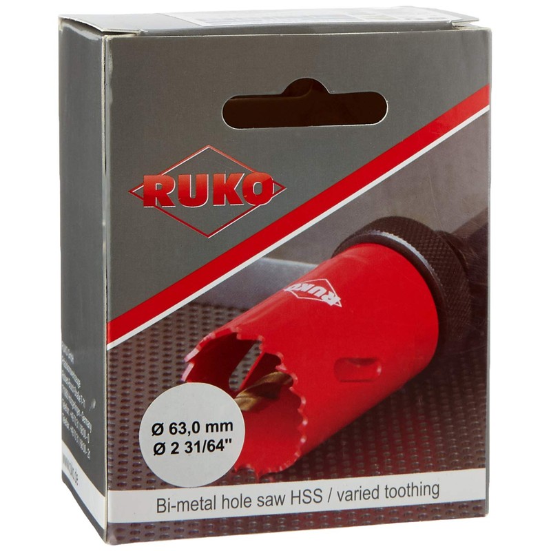 Ruko 106063 Bi-Metal hole saw accessory 63 mm
