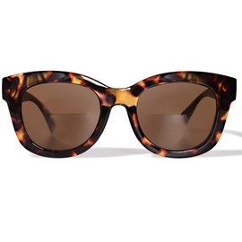 ZESAKER Bifocal Reading Sunglasses for Women Men UV400 Protection Outdoor Reader Sunglasses Stylish Sun Reader Glasses (Brown Tortoise, 2.0)