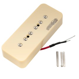 Wilkinson WO90 Ceramic P90 Soapbar Neck Pickup for Les Paul SG Electric Guitar, Cream