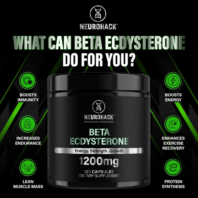 Beta Ecdysterone 1200mg - 120 Capsules 2 Months Supply |