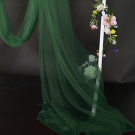 3 m x 160 cm Soft Tulle Fabric, Tulle Fabrics for Sewing, Mesh Fabric, Decorative Fabric, Draping Fabric for Arbor Wedding Curtain, Wedding Arch, Freehand Decoration, Archway, Ceremony, Party