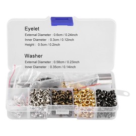 Grommet Kit 5mm x 220pcs/3mm x 420pcs,Grommet Setting Tool Metal Eyelets with Storage Box for Shoe Clothes Leather Crafts,DIY Projects(3mm*420pcs)