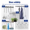 Metal Shower Curtain Hooks，Set of 12 Rings，Rust Resistant S Shaped