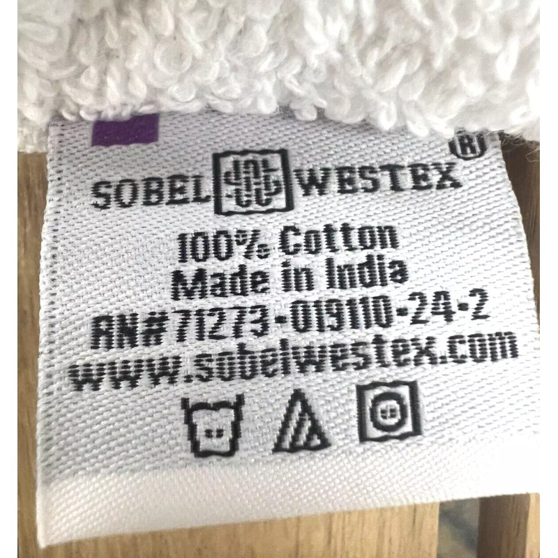 Hilton Sobel Westex 24 Hilton Sobel Westex White Washcloths 100%