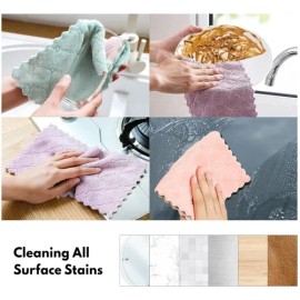 10 Trapos Secadores Cocina Felpa Sin Pelusa Super Absorbente                                                                                          
