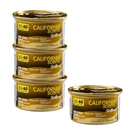 California Scents, Kit de Ambientadores Golden State Premium Orgánicos, 4 Piezas, Recipiente de Aluminio, Duración 60 Días, Fórmula a Prueba de Derrames