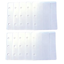 Winuin Sealing Notebook, Transparent, 3-Hole Binder, A8, Transparent Sealing Book, Binders, Mini Sealing Pad, Card Storage, Girls, Selling Goods, Removable, 2 pp Sheets, Storage Bag Included, Refills