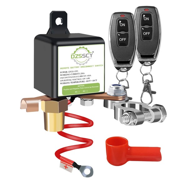 Remote Battery Disconnect Switch 12v, 250A, Upgrade Prevent Battery Drain,