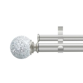 DAINTIER 1 Inch Diameter Double Curtain Rod 72-144 inch