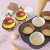 Caperci White Jumbo Cupcake Liners Large Baking Cups, Odorless, Food