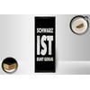 Femer Holzschild Spruch 27x10 cm Schwarz ist Bunt genug Schild