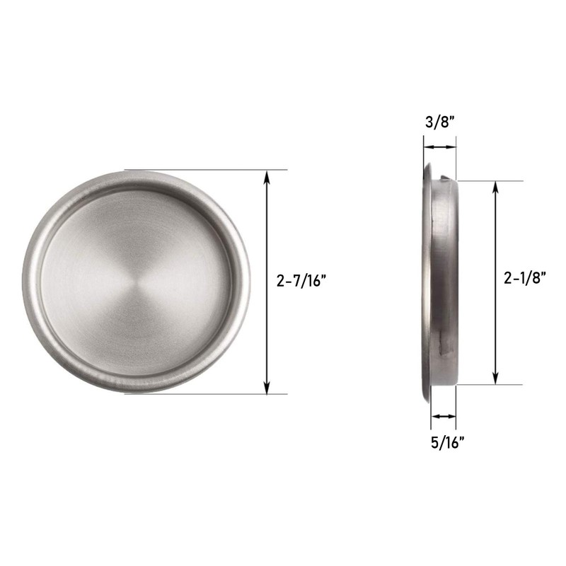 Enconker 4 Pack Closet Door Finger Pull 2-1/8”, Sliding Closet
