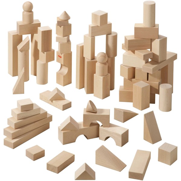 HABA Basic Building Blocks 60 Piece Large Starter Set (Made in Germany) ,1 years