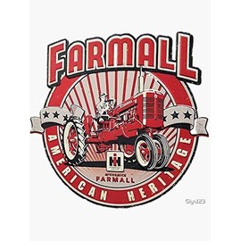 American Heritage Farmall Tractors Vintage,Farmers - Sticker Graphic - Auto, Wall, Laptop, Cell, Truck Sticker for Windows, Cars, Trucks