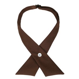 Alizeal Adjustable Criss-Cross Bow tie School Uniform Pre-tied Bowknot for Women/Men/Girls/Boys, Coffee