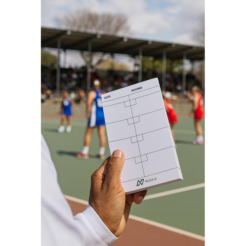 NUJULA Netball Quarters Scorecards – 1 Pack, 50 Games, 50