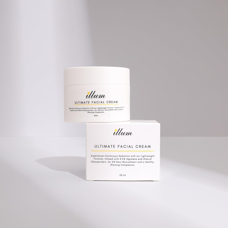Illum Ultimate Facial Cream with 4.5% Squalane & Glycoproteins, Lightweight