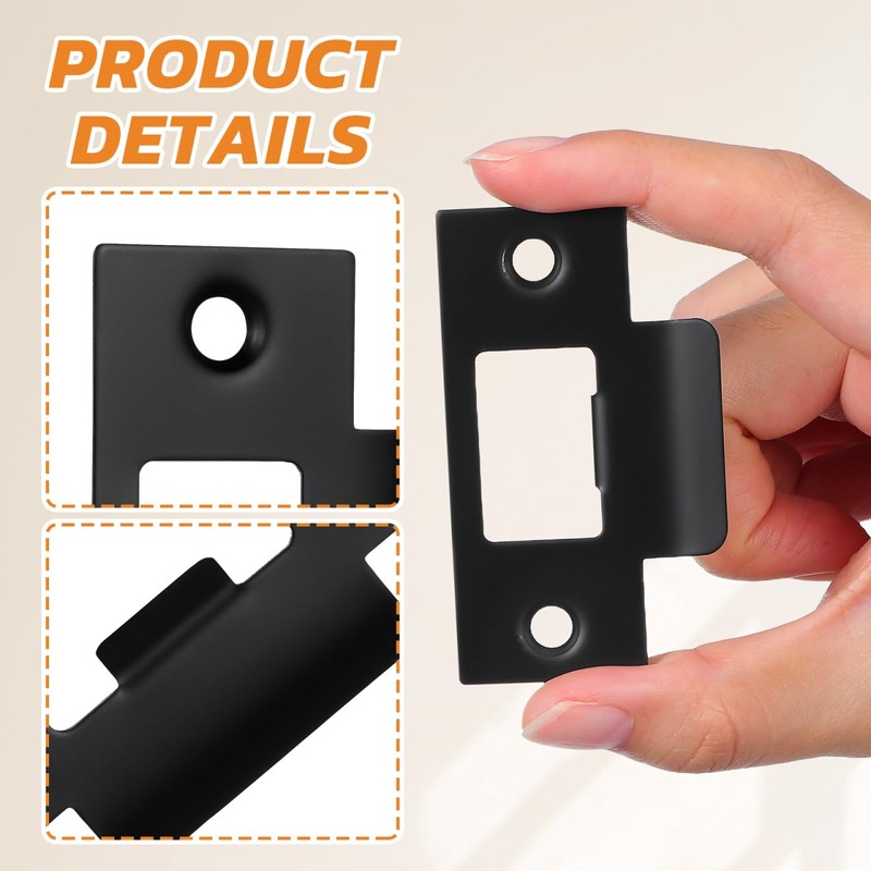 Operitacx Door Reinforcement Kit 4Pcs 2.75X1.57 Inch Stainless Steel Deadbolt
