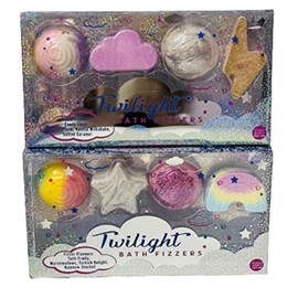 Twilight Bath Fizzers Set of 4 x 40g in Different Scented Flavours PK1/ 2 Xmas (Both Fizzers)