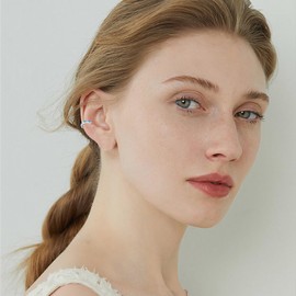 Opal Ear Cuff 925 Sterling Silver Blue Opal Ear Cuffs Opal Ear Clip Jewellery Gifts for Women Girls Adjustable Cartilage Cuff Earrings, Silver